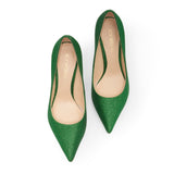 Glitter Green Pumps