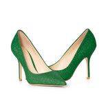 Glitter Green Pumps
