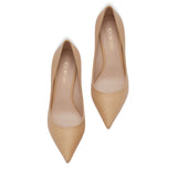 Nude Sand calfskin pumps