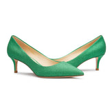 Glitter Green Pumps