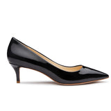 Black patent pumps