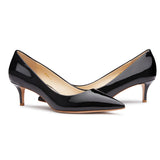 Black patent pumps