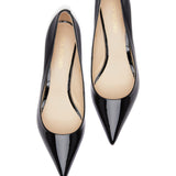 Black patent pumps