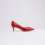 Red Patent Kitten Heels