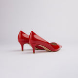 Red Patent Kitten Heels