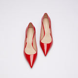 Red Patent Kitten Heels