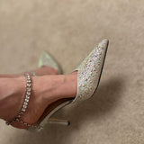 Jewelled Strap Mules