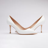 Brushed Leather Pumps